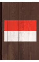 Indonesia Flag Journal Notebook: Blank Lined Ruled for Writing 6x9 110 Pages