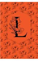 Floral Monogram Journal/Notebook - L