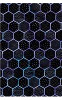 Journal Notebook Polka Dots and Hexagons Pattern 3