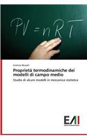 Proprietà termodinamiche dei modelli di campo medio