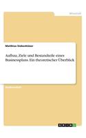 Aufbau, Ziele und Bestandteile eines Businessplans. Ein theoretischer Überblick