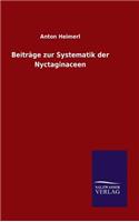 Beiträge zur Systematik der Nyctaginaceen