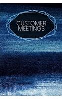 Customer Meetings: notebook to filling out - recording of customer appointments - summary, To Do, customer info - 120 pages - A5 - motif: Powder blue