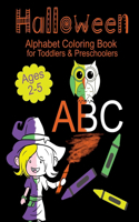 Halloween Alphabet Coloring Book for Toddlers and Preschoolers