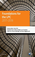 Foundations for the LPC 2017-2018