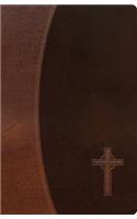 NKJV, Gift Bible, Imitation Leather, Brown, Red Letter Edition