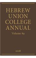 Hebrew Union College Annual Volume 89 (2018)