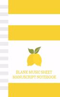 Blank Music Sheet Manuscript Notebook