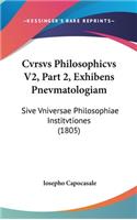 Cvrsvs Philosophicvs V2, Part 2, Exhibens Pnevmatologiam
