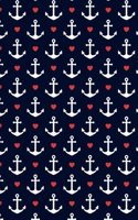 Anchors and Hearts Pattern Journal