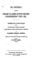 De fontibus quibus Strabo in libro quinto decimo conscribendo usus sit: (Italian)