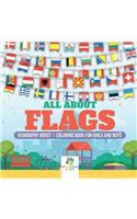 All About Flags Geography Boost Coloring Book for Girls and Boys