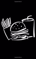 Burger Menu Notebook: 4 x 4 Graph Grid Paper Pages Journal 6 x 9 Inches (15,2 x 22,9 cm) - Simplicity Gift Idea - Diary, Photo Album or Recipes Booklet
