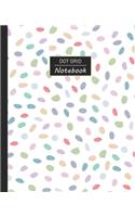 Dot Grid Notebook: Dotted Grid Notebook/Journal - Abstract Watercolor Dots - 100 Pages - 7.5" x 9.25" - Children Kids Girls Teens Women - Perfect For School