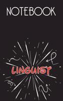 LINGUIST Notebook, Simple Design: Notebook /Journal Gift, Simple Cover Design,100 pages, 6x9, Soft cover, Mate Finish