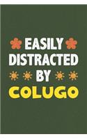 Easily Distracted By Colugo: Colugo Lovers Funny Gifts Dot Grid Journal Notebook 6x9 120 Pages
