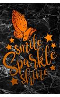 smile sparkle shine: and be thankful black marble Gratitude Journal for More Mindfulness, Happiness and Productivity The Perfect Gift for women, men & kids To Cultivate 