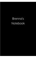 Brenna's Notebook: Notebook / Journal / Diary - 6 x 9 inches (15,24 x 22,86 cm), 150 pages.
