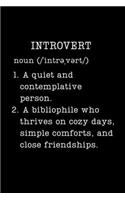 Introvert: Funny Introvert Gifts - Small Lined Writing Journal or Notebook (Card Alternative) (Definition, Humor)