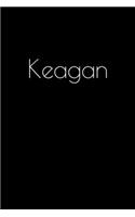 Keagan: Notebook / Journal / Diary - 6 x 9 inches (15,24 x 22,86 cm), 150 pages. Personalized for Keagan.