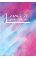 2020-2021 Academic Planner: Colorful Watercolor Cover, July 2020 to June 2021 Daily Weekly Monthly Planner Academic Year, 12 Months Agenda, Diary Calendar and Yearly Organizer,