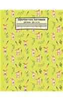 Rabbits Composition Notebook: Rabbit Gifts: Paperback Blank Wide Ruled Lined Paper Journal for School: 8.5" x 11"