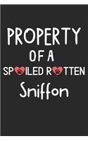 Property Of A Spoiled Rotten Sniffon: Lined Journal, 120 Pages, 6 x 9, Sniffon Dog Gift Idea, Black Matte Finish (Property Of A Spoiled Rotten Sniffon Journal)