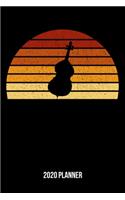 2020 Planner: Vintage Sunset Cello Weekly & Monthly Planner 2020 - 52 Week Calendar 6 x 9 Organizer - Gift For Cellists And Cello Lovers