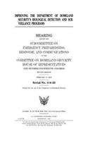 Improving the Department of Homeland Security's biological detection and surveillance programs