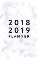 2018 2019 Planner, 18 Month Weekly & Monthly Planner - 2018-2019: Marble, January 2018 - June 2019, 6" x 9"(2018 2019 18-Month Daily Weekly Monthly Planner, Organizer, Agenda and Calendar)