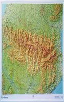 Pyrenées relief map