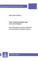 Das Unterschiedsprinzip von John Rawls