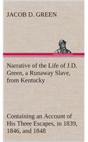 Narrative of the Life of J.D. Green, a Runaway Slave, from Kentucky Containing an Account of His Three Escapes, in 1839, 1846, and 1848