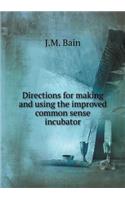 Directions for making and using the improved common sense incubator: (English)