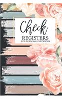 Check registers for personal checkbook