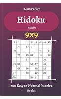 Hidoku Puzzles - 200 Easy to Normal Puzzles 9x9 Book 3