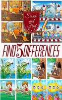 Find 5 Differences: Search and find books for children, Spot 5 differences between two pictures with answers.