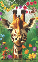 Animals and Flowers Coloring Book