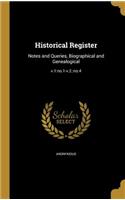 Historical Register: Notes and Queries, Biographical and Genealogical; v.1: no.1-v.2.: no.4