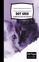 Dot Grid Composition Notebook: Beautiful and Large (8.5 x 11 inches) - 100+ Dotted Pages Black Dotted Notebook - Journal for School and College Students, Artists, Planners, and De