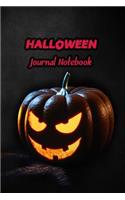 Halloween Journal Notebook: Daily Journaling - Lined Paper Wide Ruled Notes Spark Your Imagination and Positive Thinking - Angry pumpkin Cover Print