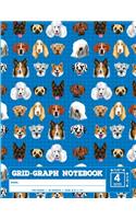 Dog Lover Grid - Graph Notebook / Quadrant Exercise Book / 1/4