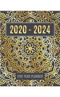 2020-2024 Five Year Planner: 60 Month Yearly Planner Monthly Calendar View with Phone Book & Password Journal