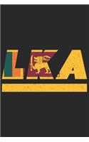 Lka: Sri Lanka Notizbuch mit blanko 120 Seiten in weiß. Notizheft mit der Sri Lanka Flagge
