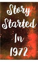 Story Started In 1972: The perfect gift for a birthday - unique personalised year of birth journal!