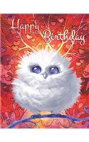 Happy Birthday: Cute Fantasy Owl Discreet Internet Website Password Organizer, Birthday Gifts for Men or Women, Son or Daughter, Grandson or Granddaughter, Father or Mother, Grandpa or Grandma, Best Friend, Co-Worker, Large Print Book, Size 8 1/2 X