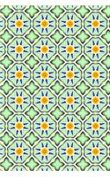 Flower Mosaic Tile Journal Notebook - Lined