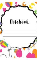 Notebook: Wide Lined Ruled Dot Paper Journal - Ideal For Hand Writing Teaching - Hand writing Improvement - 6x9 Inches - 100 Pages -With a Stunning Glossy, Ra