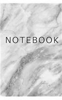 Notebook: Marble Unlined Notebook - Blank Journal (6 x 9 inches) - 100 pages, Glossy Cover