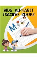 Kids Alphabet Tracing Books: Letter Tracing Practice Book For Preschoolers, Kindergarten (Printing For Kids Ages 3-5)(1" Lines, Dashed)